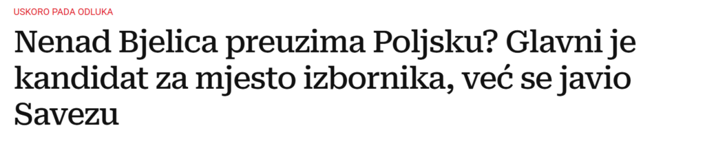 Nenad Bjelica głównym kandydatem do objęcia Polski (źródło: vecernji.hr)