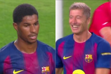 Barca ponownie gromi. Lewandowski i Rashford z golami [WIDEO]