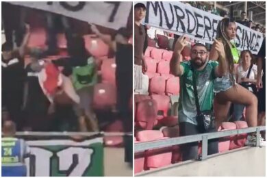 Obrzydliwe sceny. Izraelski kibic zbezcześcił polską flagę [WIDEO]