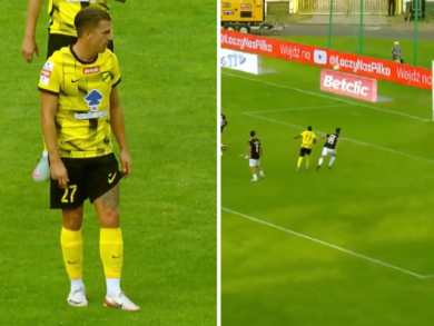 Pierwszy gol Carlitosa w Wieczystej. Ależ uderzenie Hiszpana z rzutu wolnego! [WIDEO]