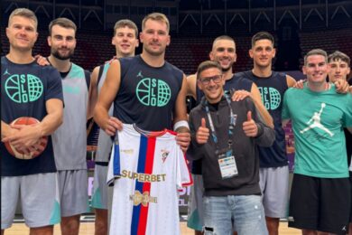 Jeden z najlepszych koszykarzy świata spotkał się z piłkarzem Górnika Zabrze