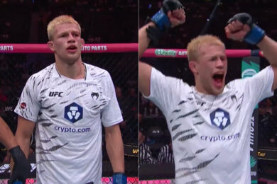 Zwycięski debiut Wikłacza w UFC! Ależ radość Polaka [WIDEO]