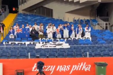 Kibice z Nowej Zelandii przylecieli do Chorzowa. Szacunek! [WIDEO]
