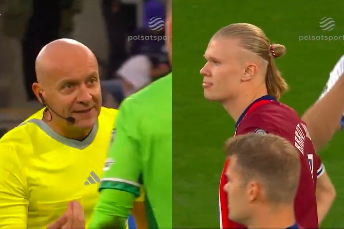 Szymon Marciniak oraz Erling Haaland