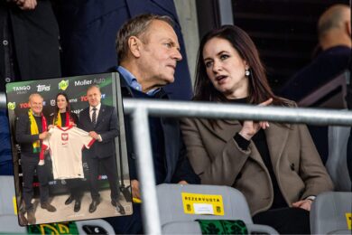 Premier na meczu z Litwą. Donald Tusk na trybunach
