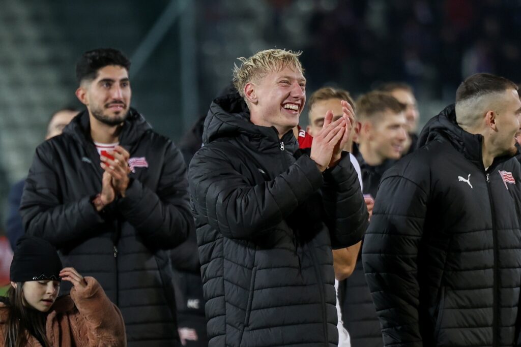 Oskar Wójcik podczas meczu Cracovii