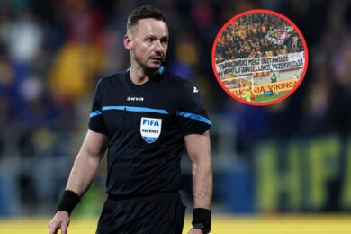 Mecz Jagiellonii z Rakowem wstrzymany! Poszło o transparent kibiców [ZDJĘCIE]