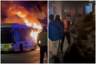 Straszne sceny przed meczem Barcelony. Autokar przewożący kibiców stanął w płomieniach [WIDEO]