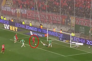 Ależ pudło w Ekstraklasie! Piłkarz Widzewa długo o tym nie zapomni [WIDEO]