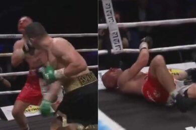 Ależ brutalny nokaut. Polak zniesiony z ringu na noszach [WIDEO]