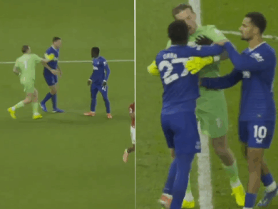 Niewiarygodne! Piłkarz Evertonu zaatakował… własnego kolegę! [WIDEO]