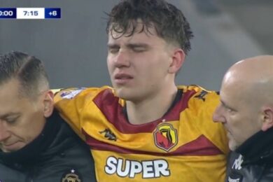 Źle to wyglądało. Pietuszewski zszedł z kontuzją i łzami w oczach