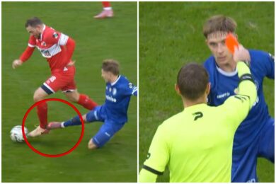 Reprezentant Polski wyleciał z boiska za brutalny faul. Nawet nie protestował [WIDEO]