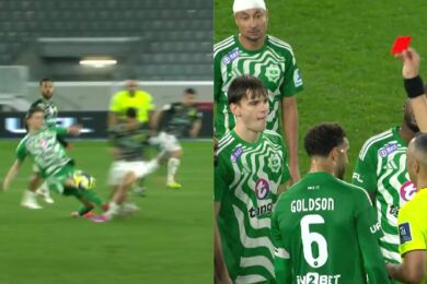 Fatalny mecz polskiego obrońcy. Wyleciał z boiska po 5. minutach [WIDEO]