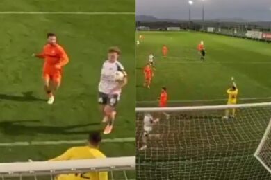 Kuriozalny gol w sparingu Zagłębia. Borek: Gość się bawi w Diego