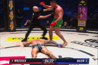 Arek Wrzosek bohaterem KSW 114! Co za nokaut! Szymon Bajor złożył się jak scyzoryk!